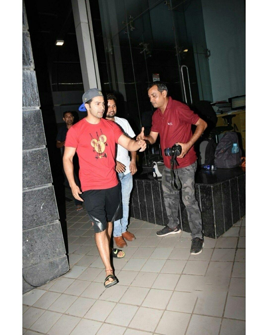  Varun Dhawan outside the Gym