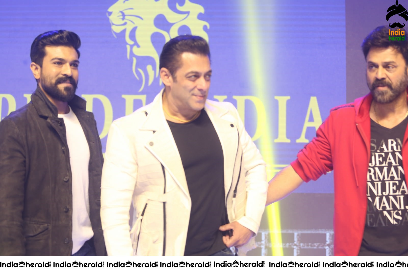 Actors Salman Khan Ram Charan and Venkatesh Seen Together S