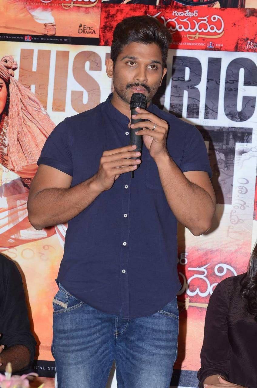 Allu Arjun Latest Stills At Rudhramadevi Success Meet