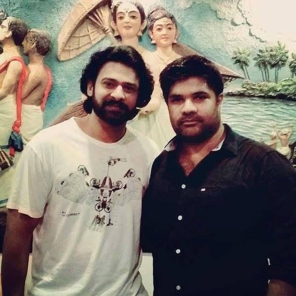 Prabhas on the sets of Baahubali 2 at Kerala