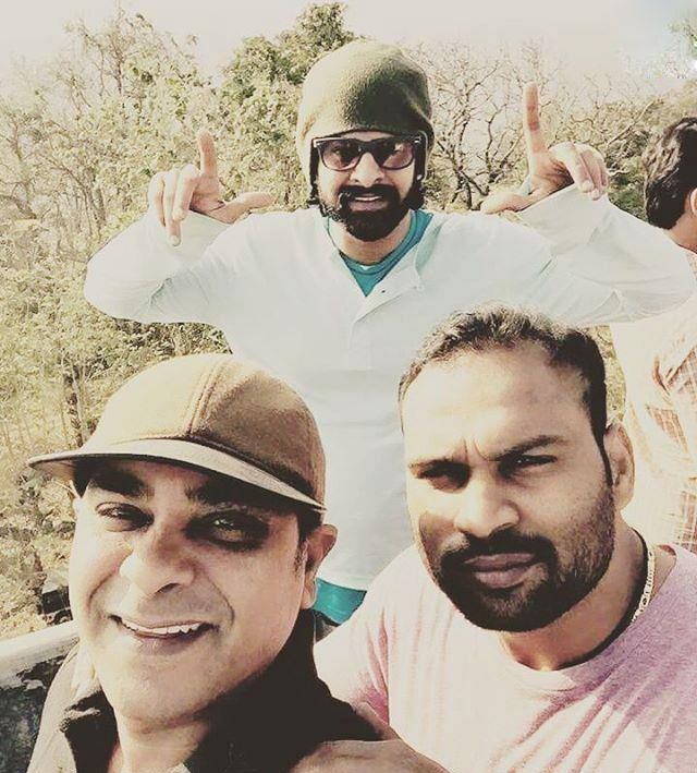 Prabhas on the sets of Baahubali 2 at Kerala