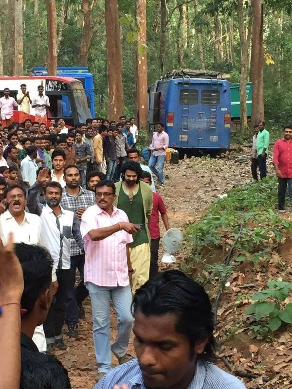 Prabhas on the sets of Baahubali 2 at Kerala