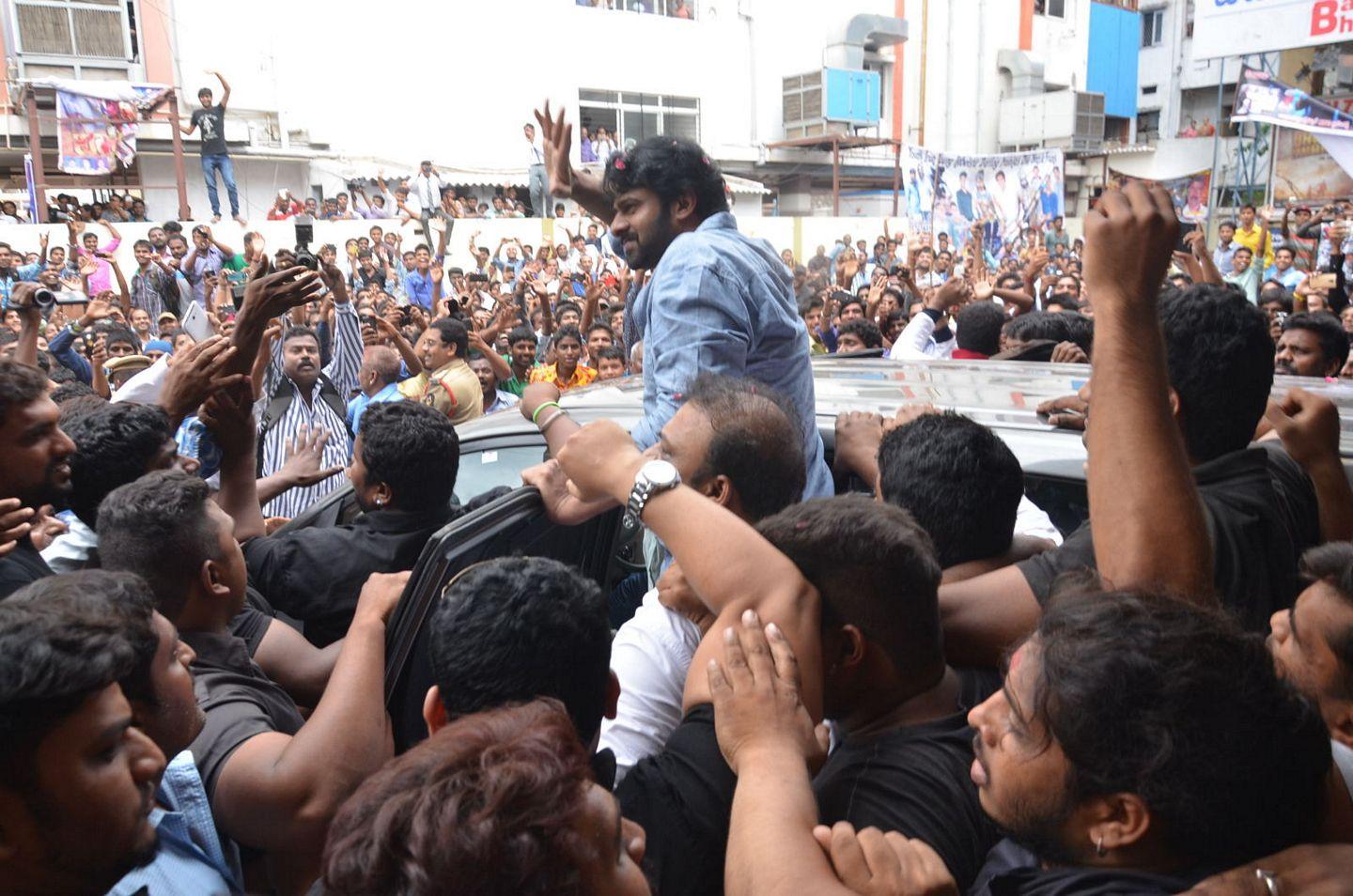 Prabhas watches Baahubali at Sudarshan