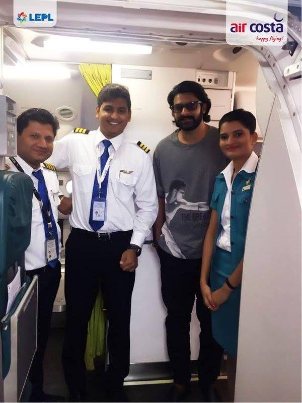 Prabhas With Aircostaindia Staff Today