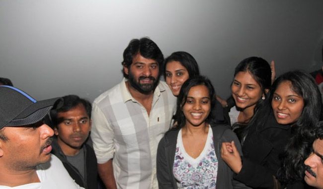 Prabhas with Lady Fans Photos