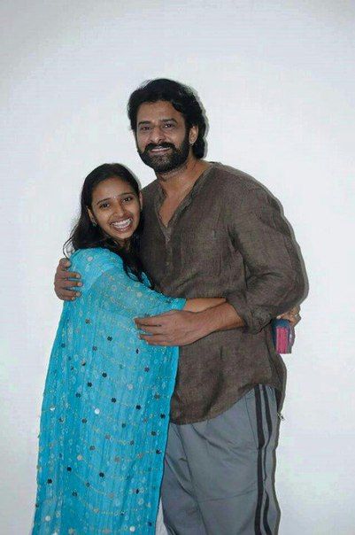 Prabhas with Lady Fans Photos