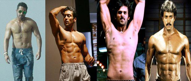 Tollywood Heroes Stunning Six Pack Photos