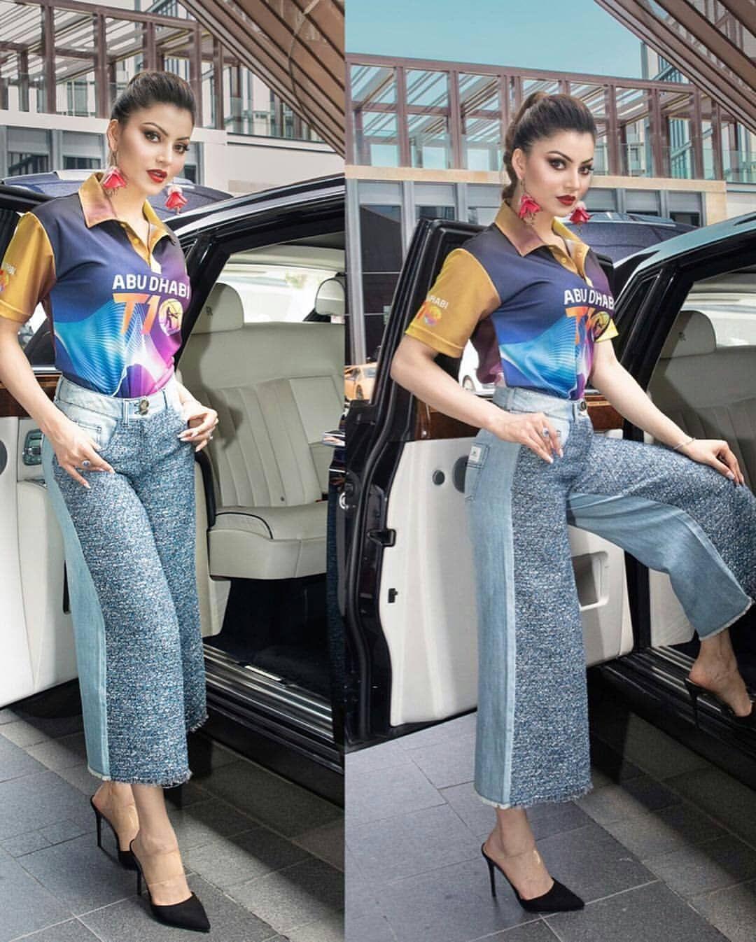 Urvashi Rautela inaugurating T10 match at Abu Dhabi