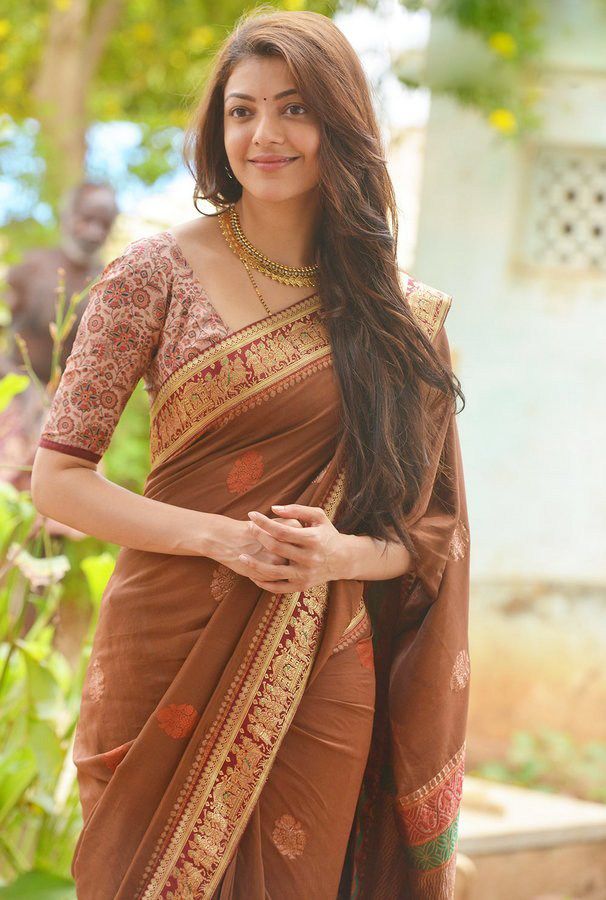 Actress Kajal Aggarwal Latest Saree Photos