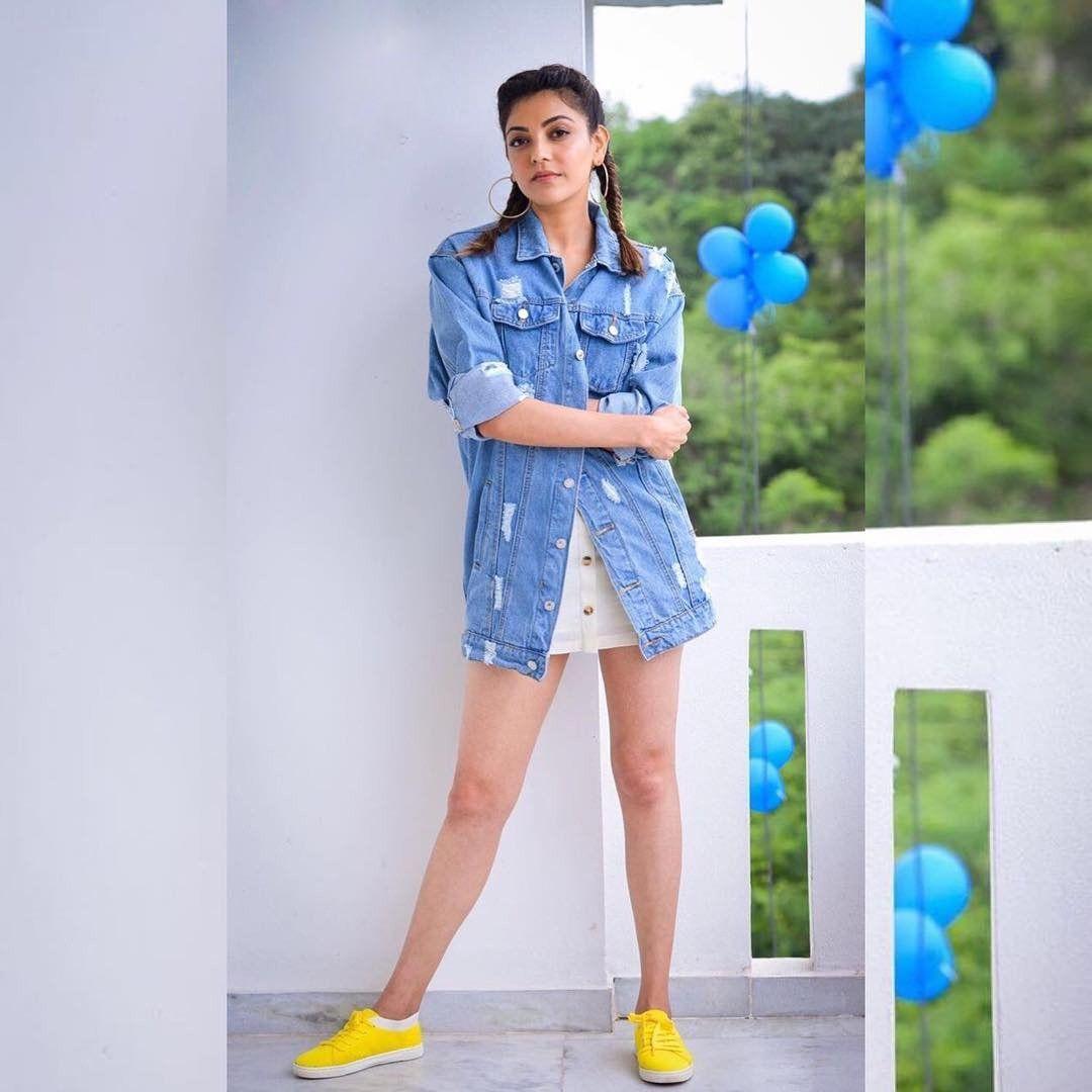 Actress Kajal Aggarwal looks cool in this denims