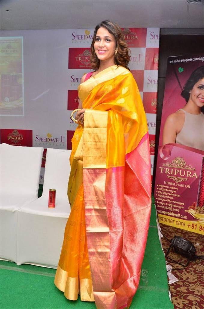 Actress Lavanya Tripati Launches Tripura Herbal Hair Oil Photos