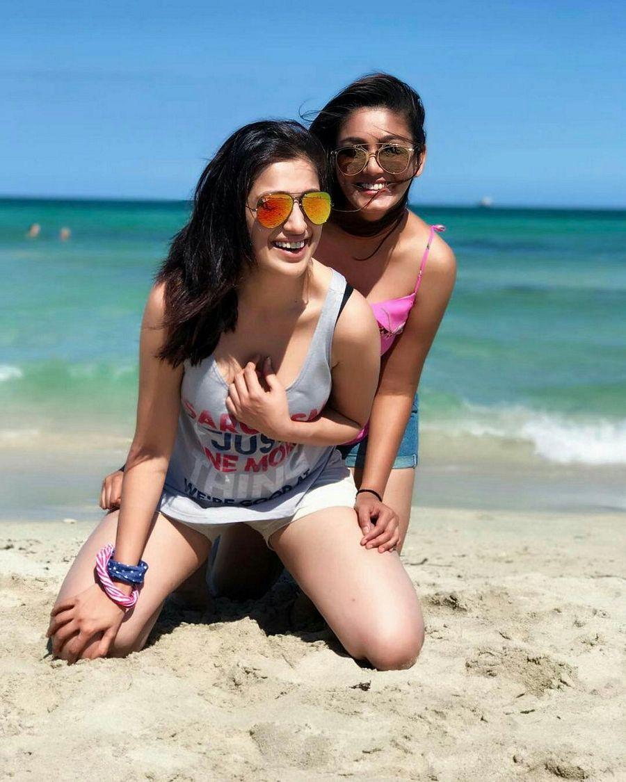Actress Laxmi Raai enjoying the holiday vacation Unseen Photos