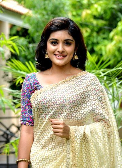 Actress Nivetha Thomas Latest Saree Photo Stills