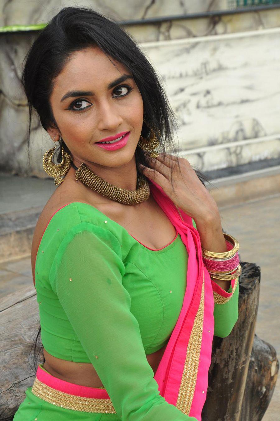 Actress Pooja Sri Sexy Clevage Show Stills