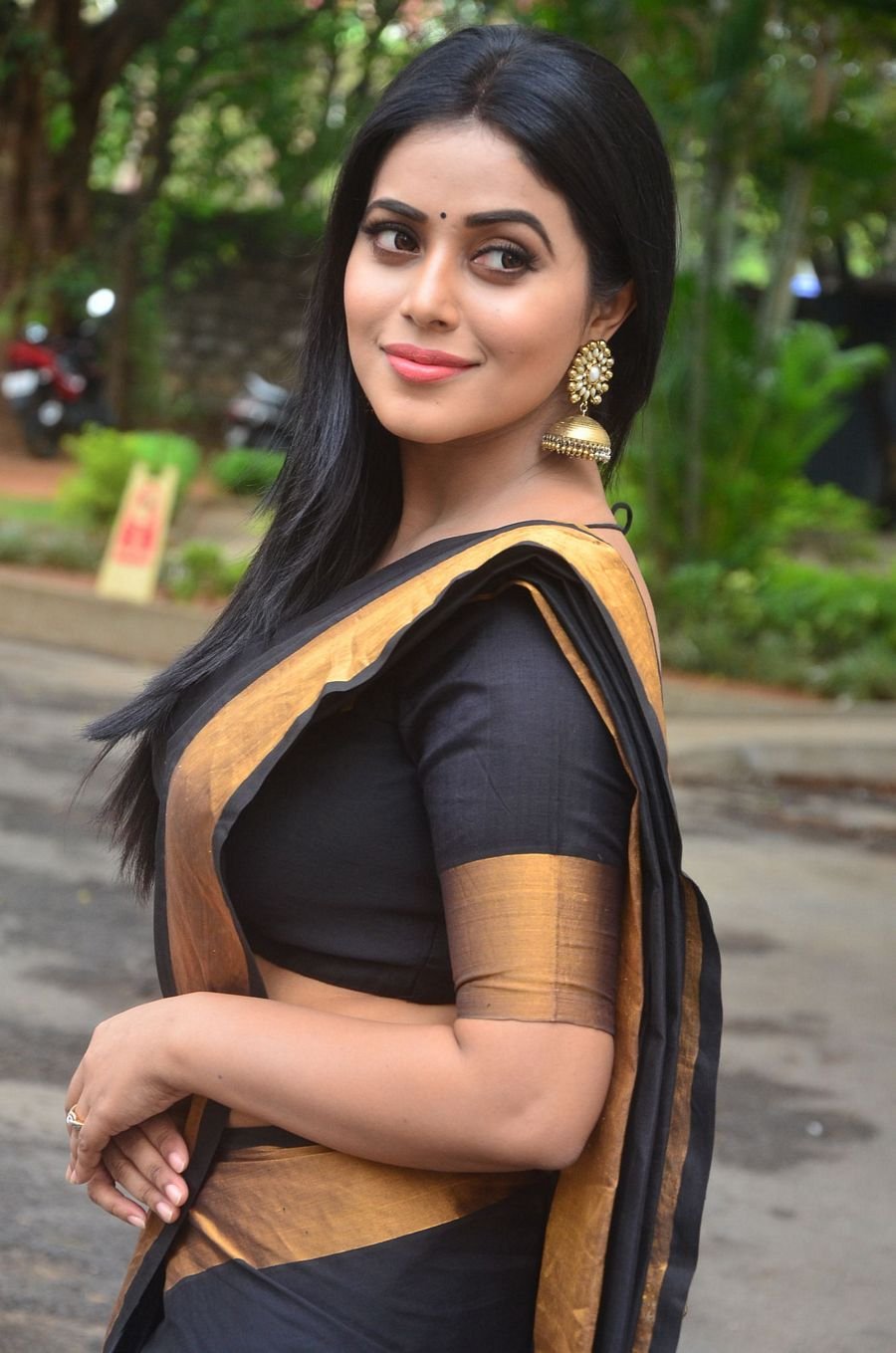 Actress Poorna New Saree Stills