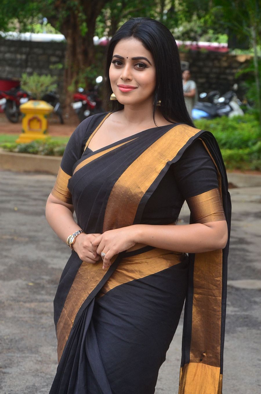 Actress Poorna New Saree Stills