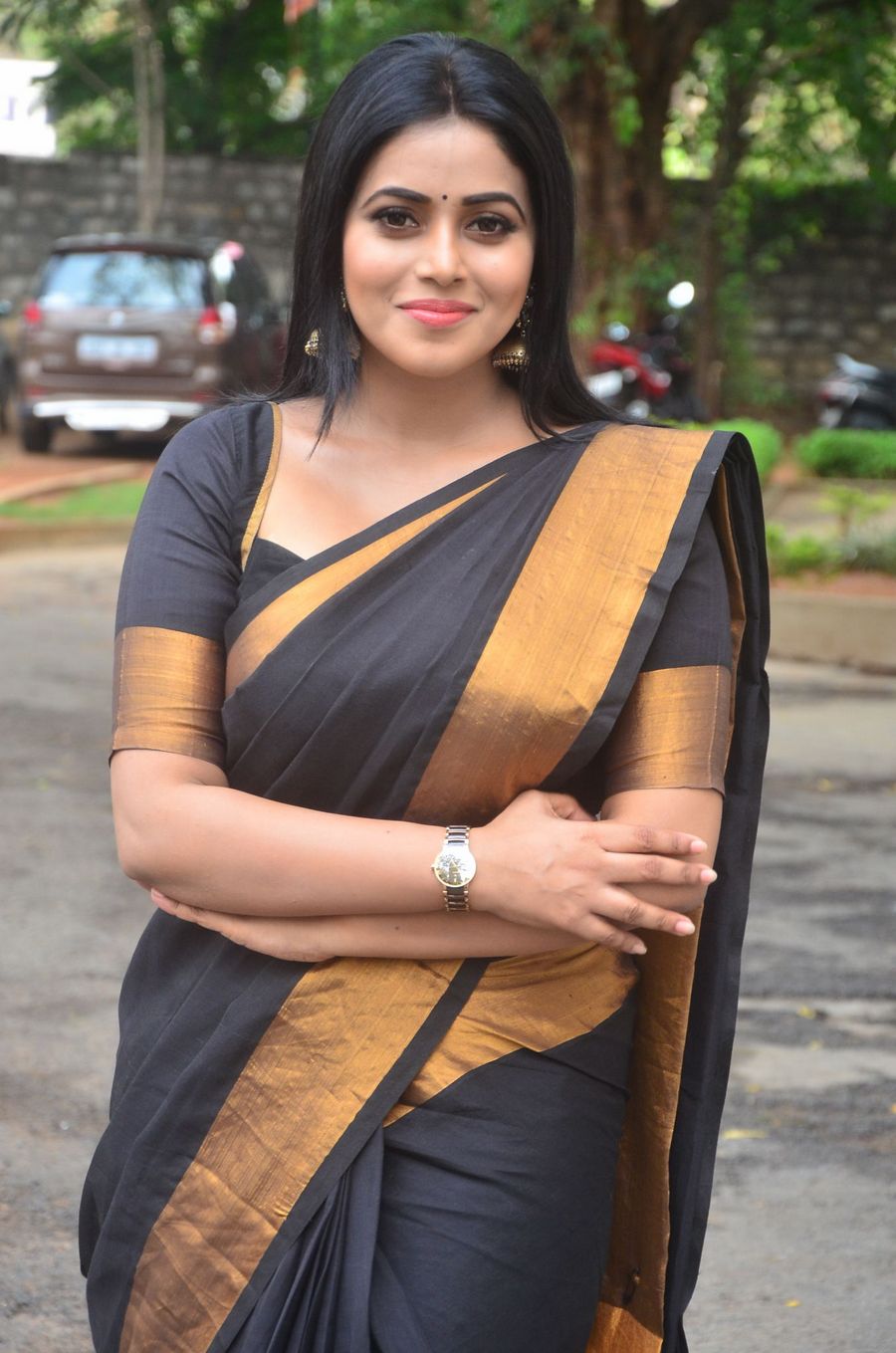 Actress Poorna New Saree Stills