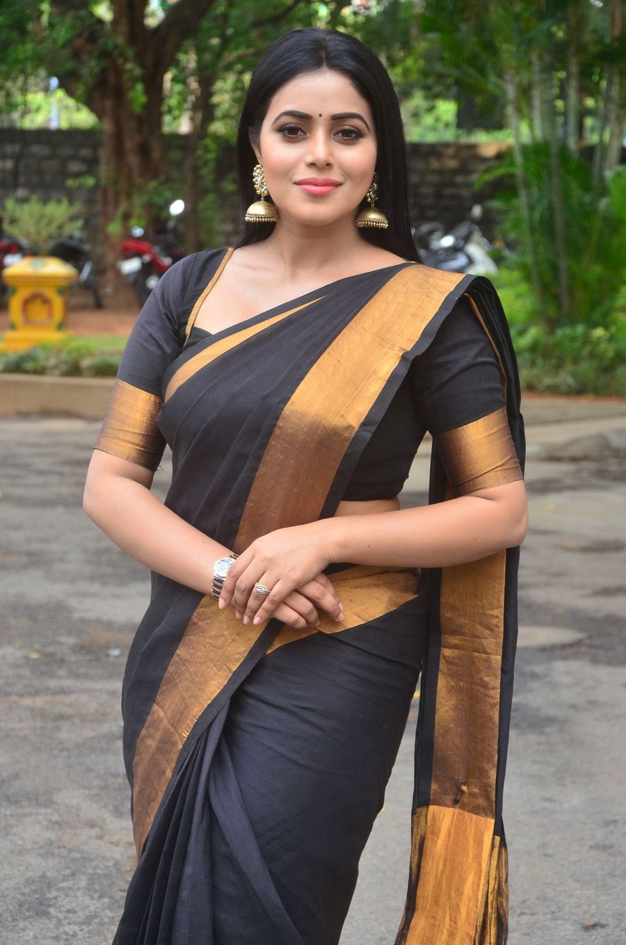 Actress Poorna New Saree Stills