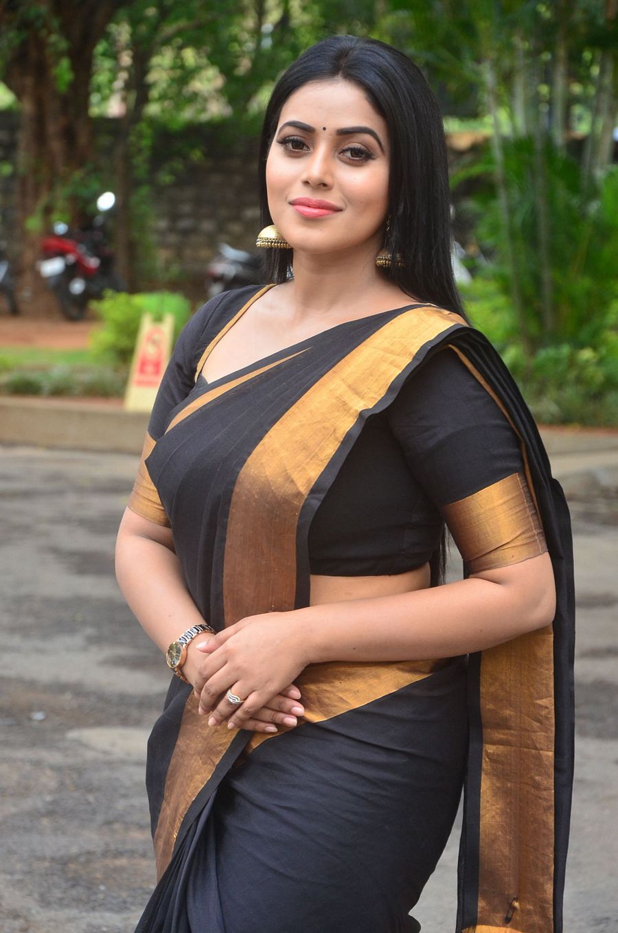 Actress Poorna New Saree Stills