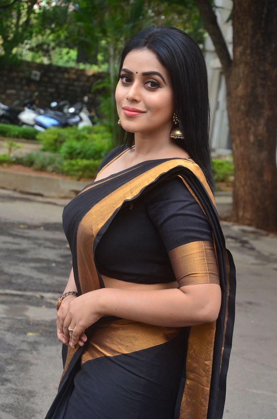 Actress Poorna New Saree Stills