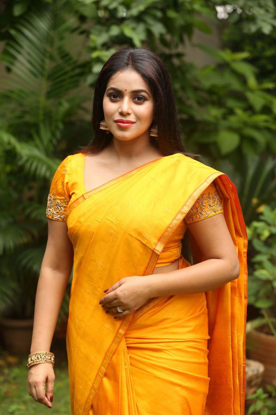 Actress Poorna Saree Photos