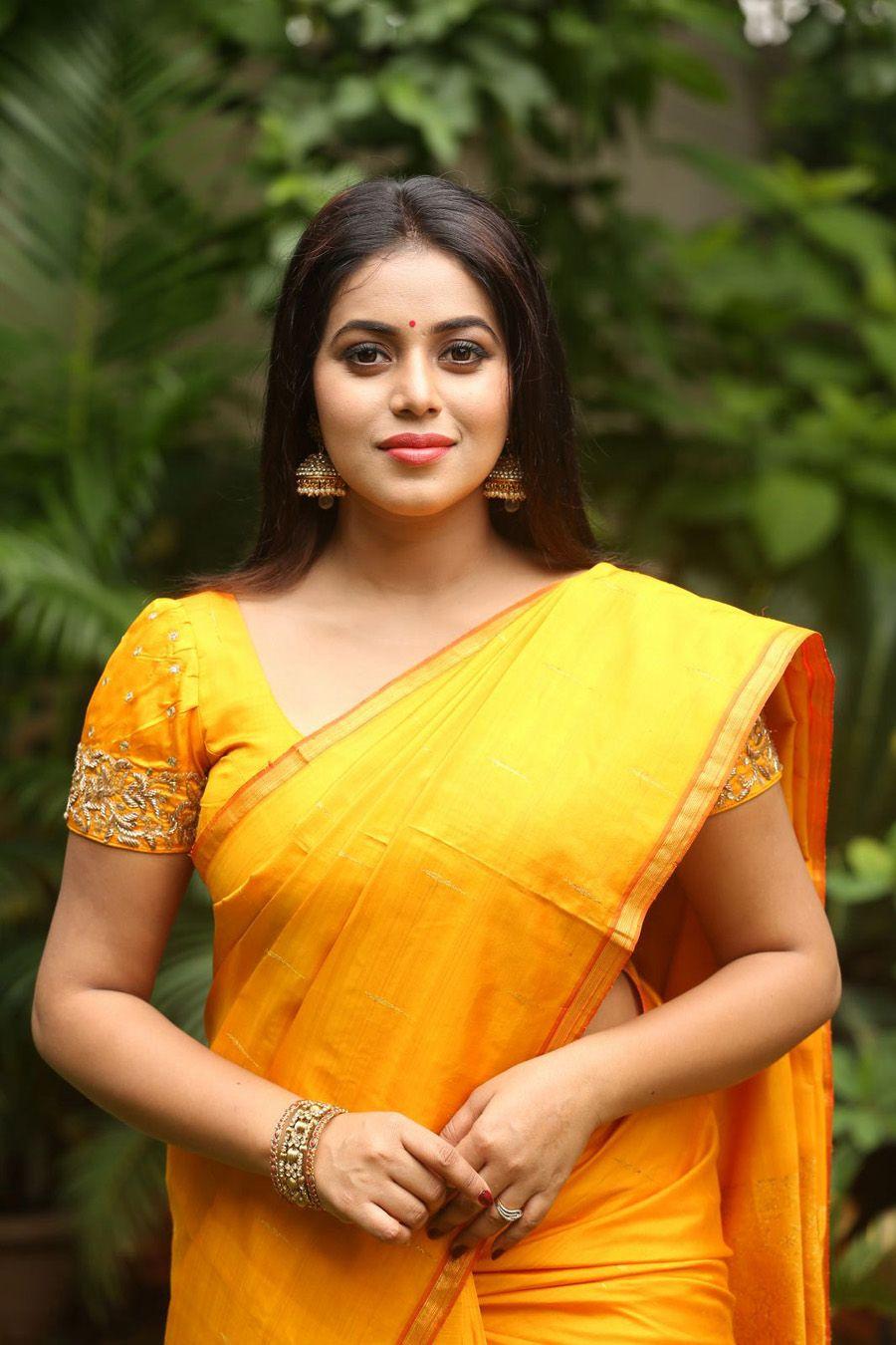 Actress Poorna Saree Photos