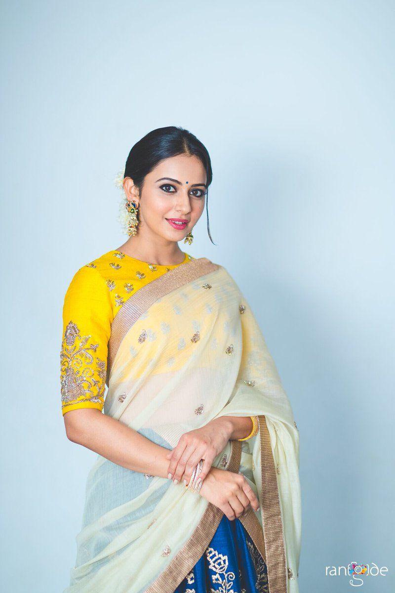 Actress Rakul Preet Singh Latest Half Saree Stills