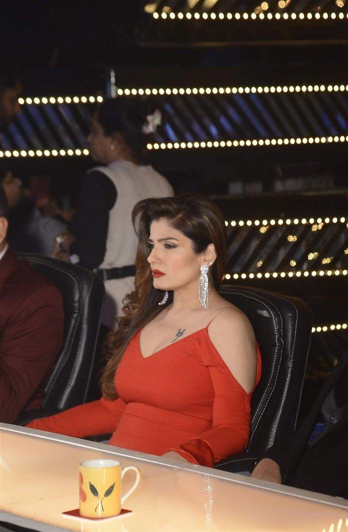 Actress Raveena Tandon Latest Photos in Red Dress