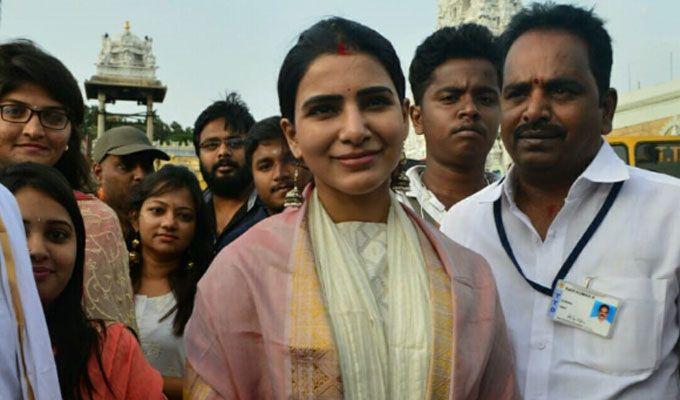 Actress Samantha Visit to Tirumala Temple Photos