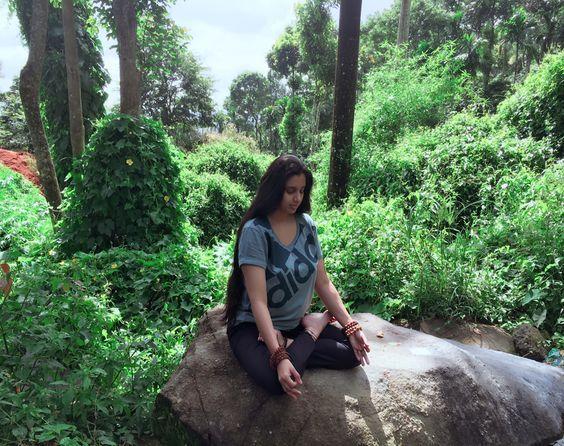 Actress Samyuktha Varma Yoga Practicing Photos