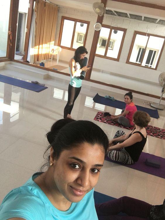 Actress Samyuktha Varma Yoga Practicing Photos