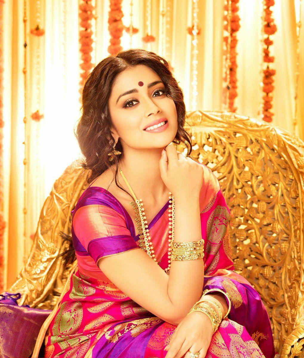 Actress Shriya Saran Latest Saree Photoshoot Stills