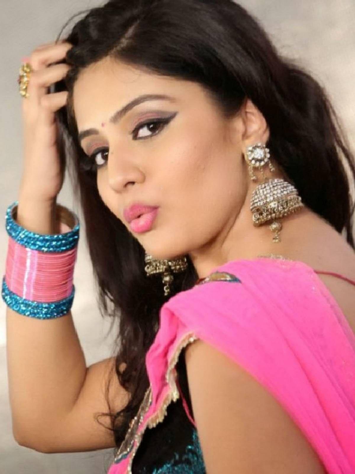 Actress Sreemukhi Stills in Half Saree