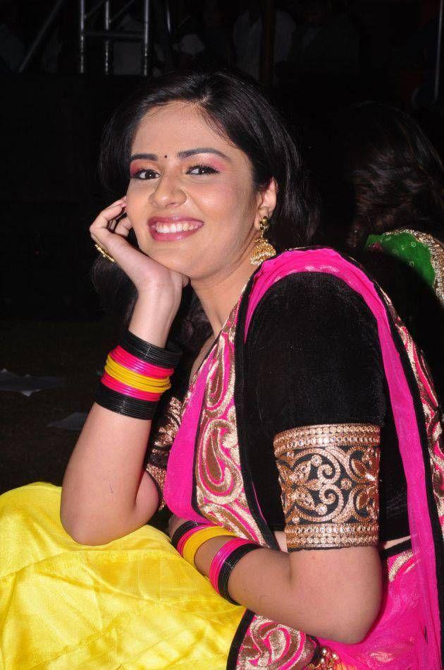 Actress Sreemukhi Stills in Half Saree