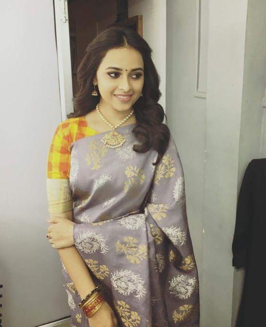 Actress Sri Divya Latest Stills in Saree