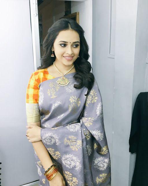 Actress Sri Divya Latest Stills in Saree