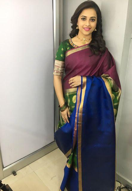 Actress Sri Divya Latest Stills in Saree