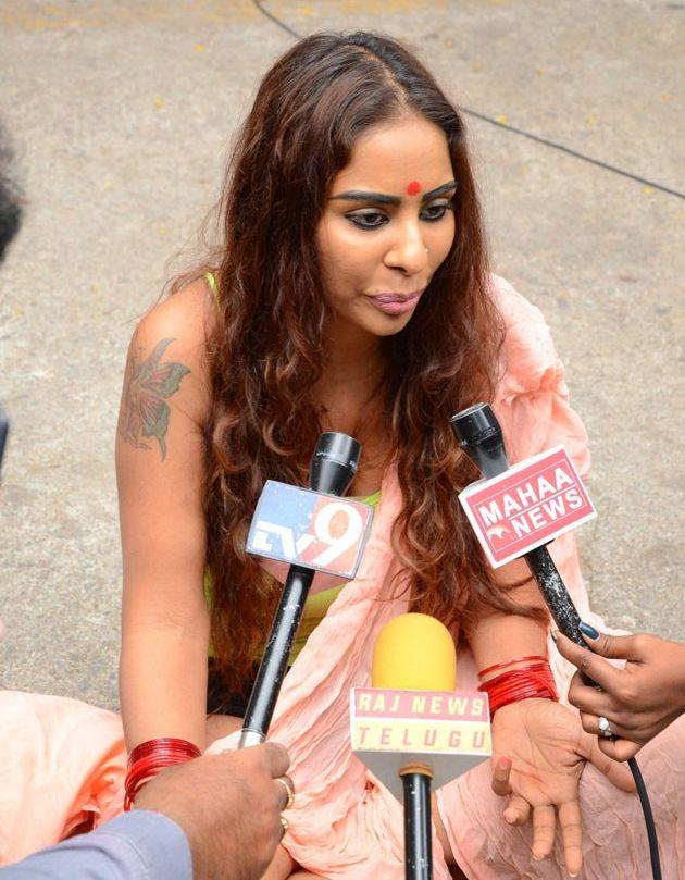 Actress Sri Reddy Protest at Film Chamber Photos