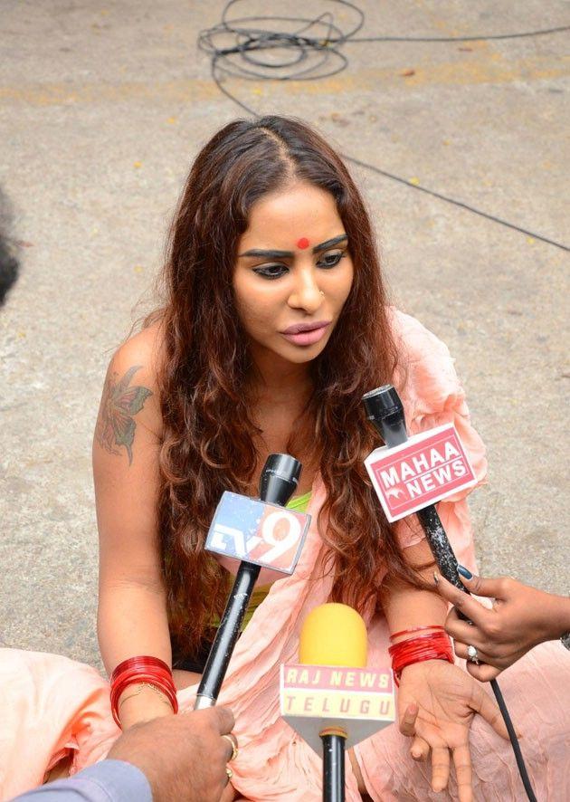 Actress Sri Reddy Protest at Film Chamber Photos