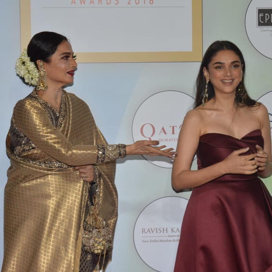 Adithi and Rekha at event