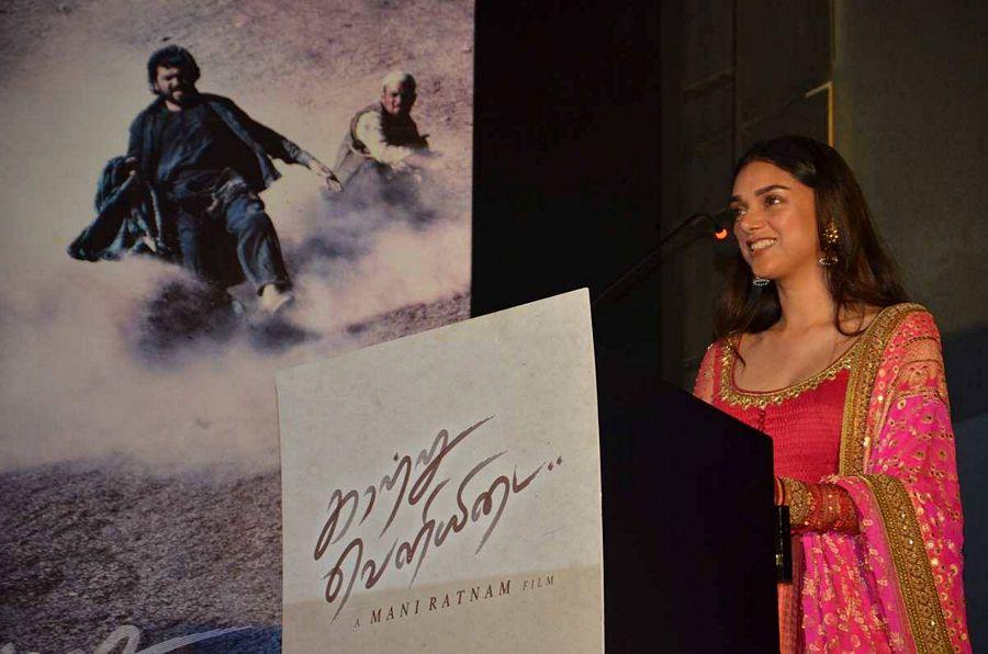 Aditi Rao Stills At Kaatru Veliyidai Audio Launch