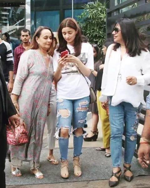 Alia Bhatt spotted outside her residence with security guards