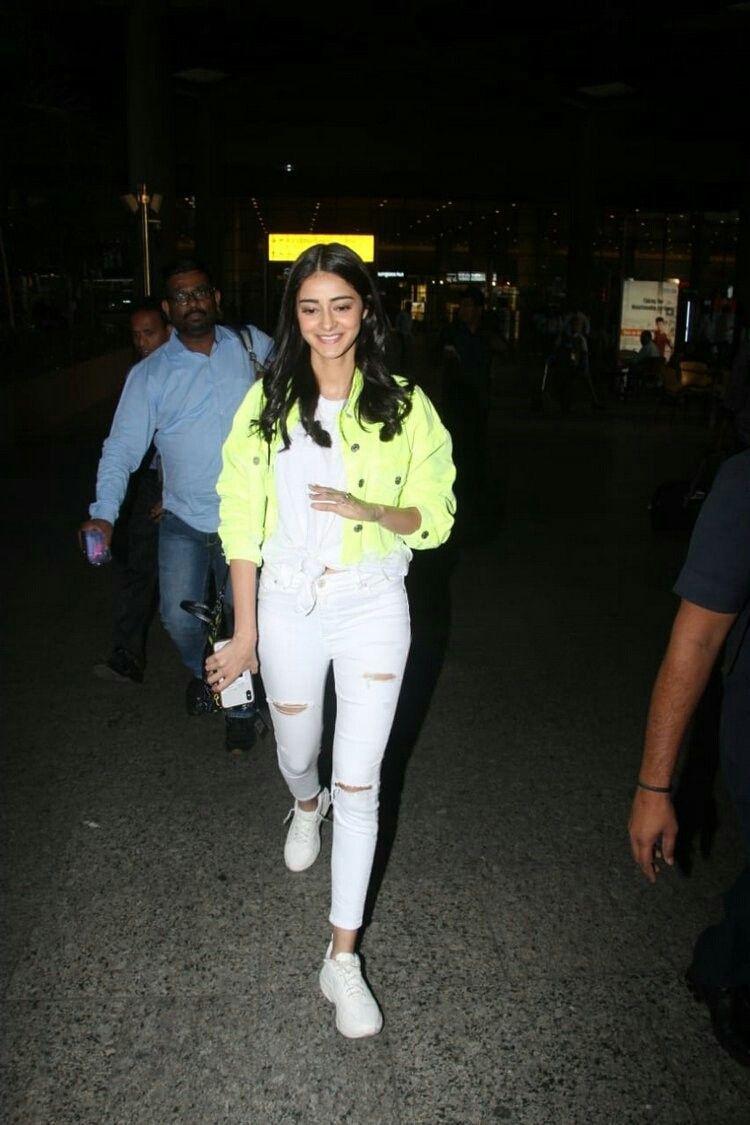 Ananya Pandey spotted at Delhi Airport