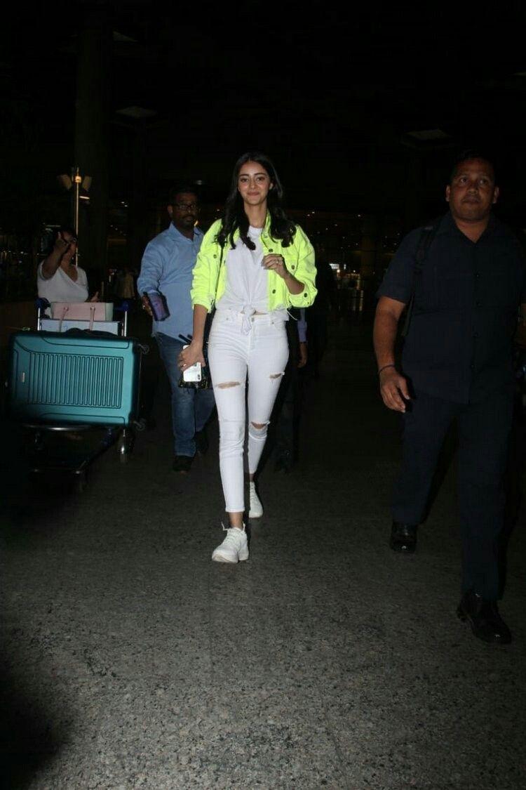 Ananya Pandey spotted at Delhi Airport