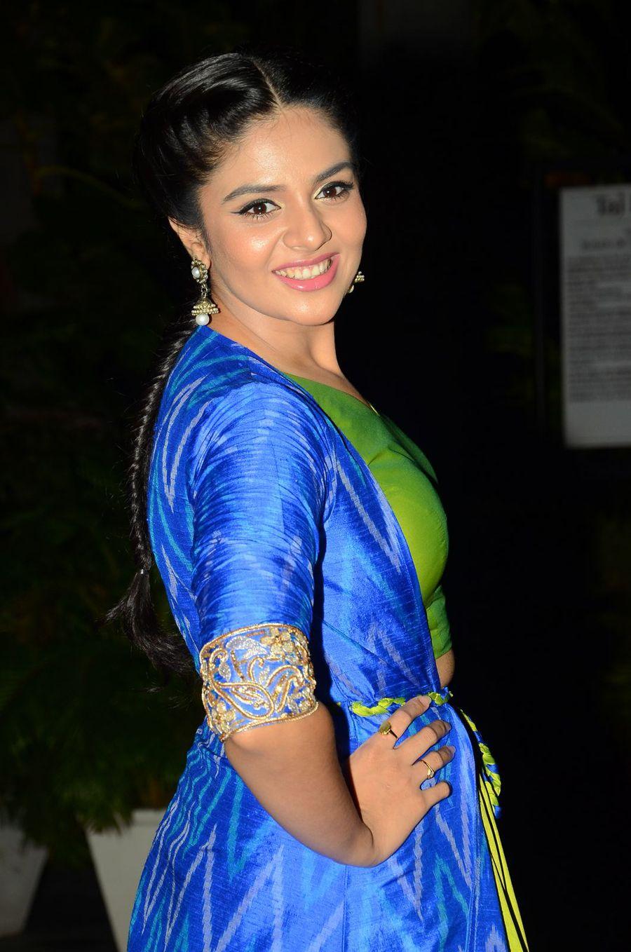 Anchor Srimukhi Latest Stills in Blue Dress