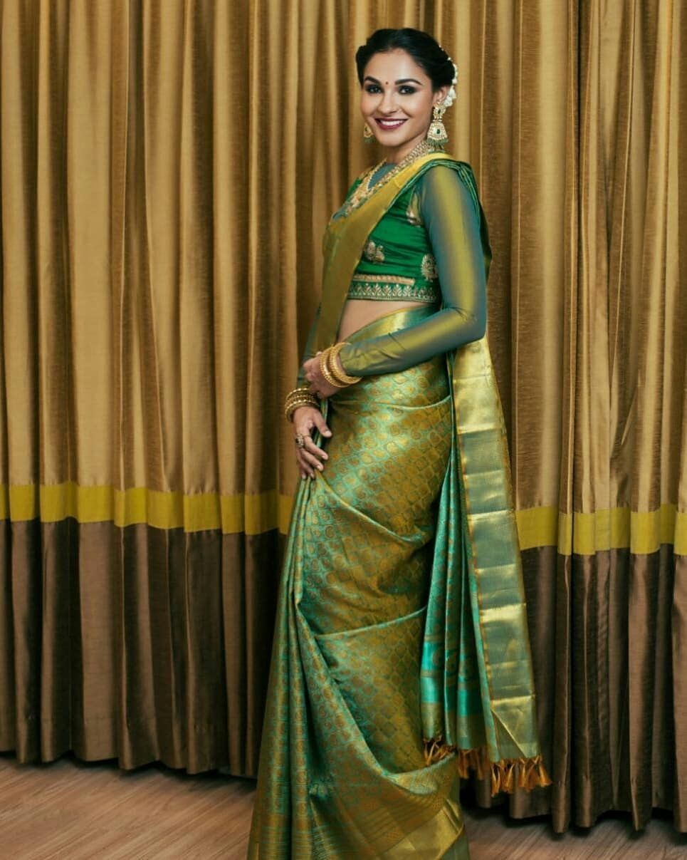 Andrea in Traditional Saree Shoot