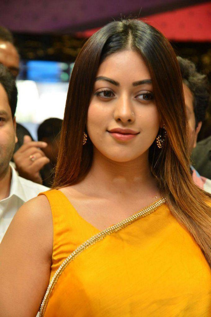 Anu Emmanuel Yellow Saree Latest Photos