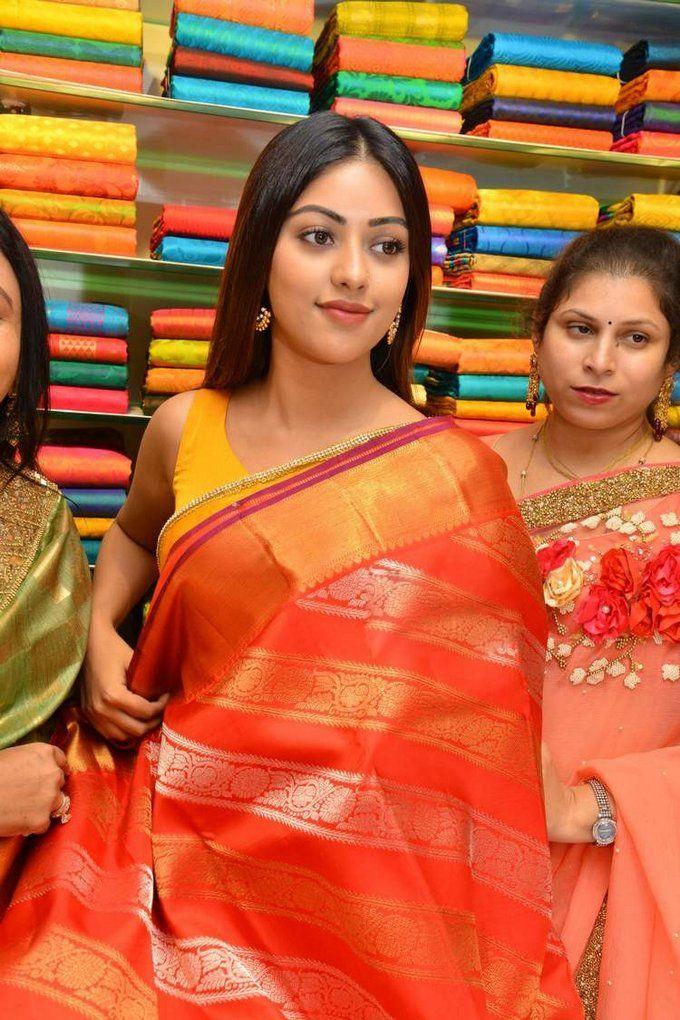 Anu Emmanuel Yellow Saree Latest Photos