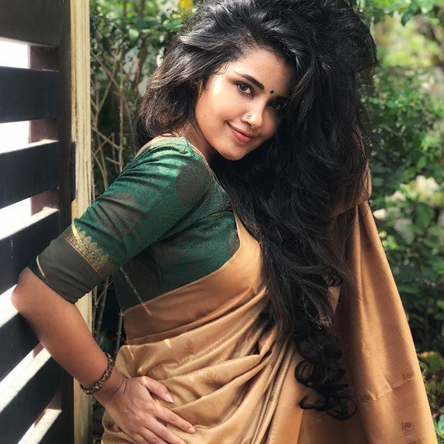 Anupama Parameshwaran Sari Images