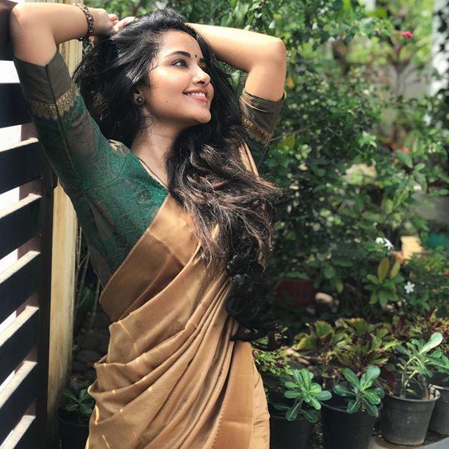 Anupama Parameshwaran Sari Images